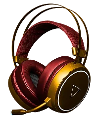 słuchawki z czerwonego złota, urządzenie cyfrowe